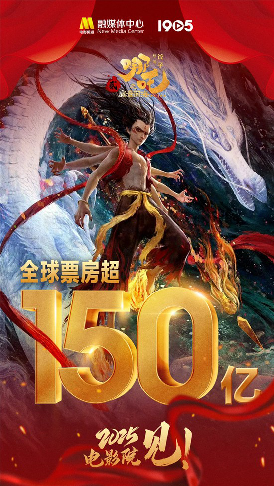 破了!《哪吒2》全球票房突破150亿创造新纪录