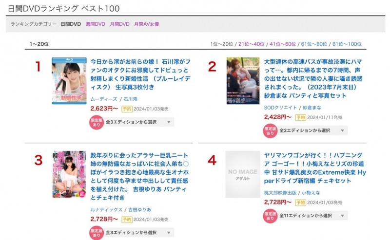 石川澪作品MIDV-578发布!一亿円Body和变态新传说都不是对手!她靠这片拿下销售冠军!