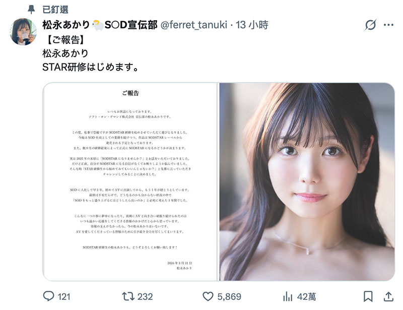 START-558,松永あかり(松永明里)最新作品2026/01/05发布!