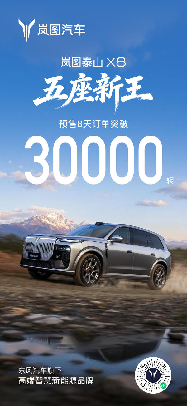全栈自研驱动增长!岚图汽车4月交付同比劲增51% 全栈自研驱动增长!岚图汽车4月交付同比劲增51%