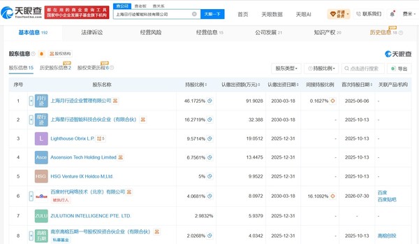 百度入股日行迹智能科技公司 布局AI基础软件开发